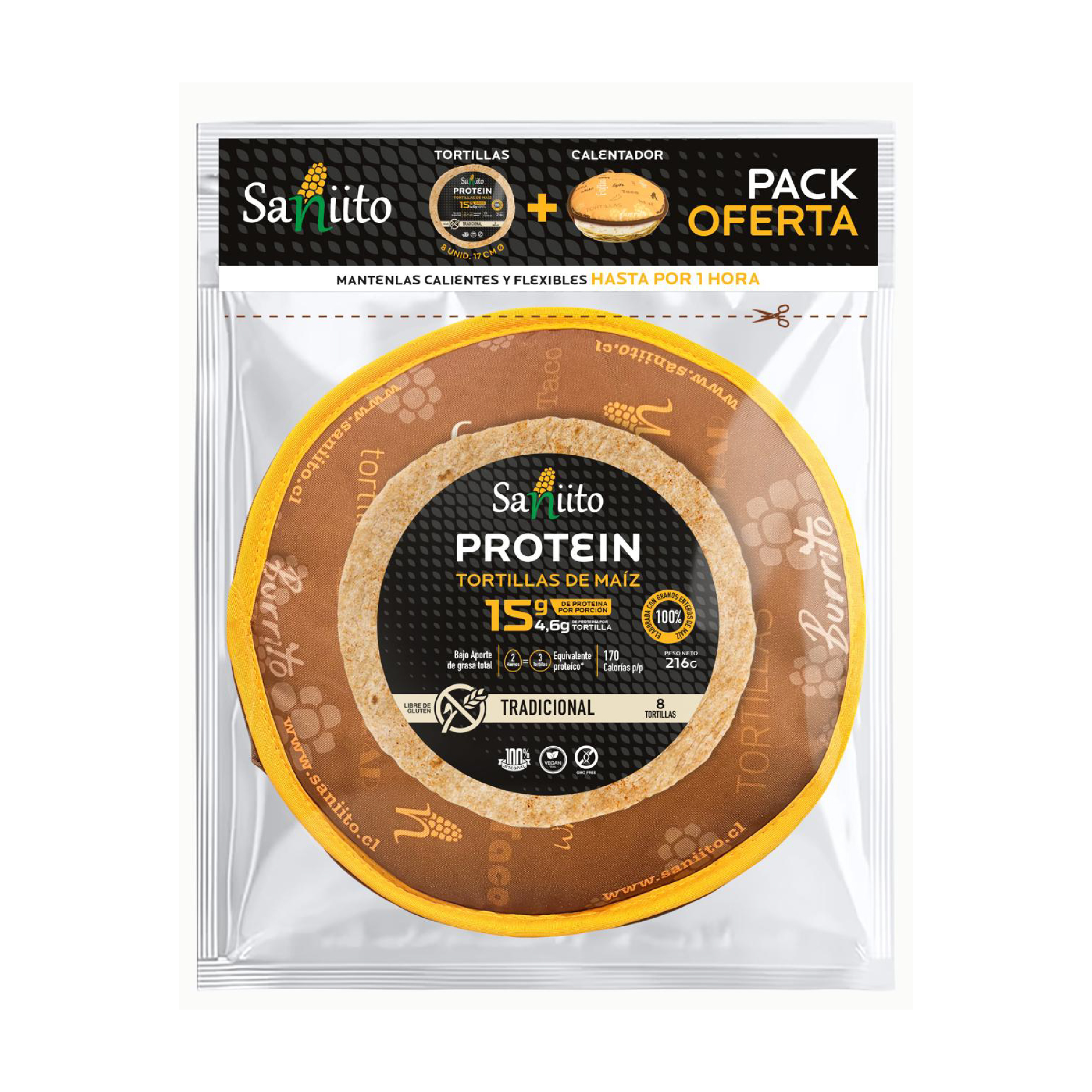 Pack Calentador + tortillas de maíz Protein