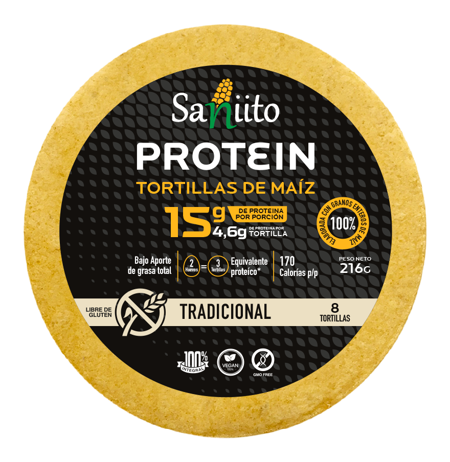 Tortilla de Maíz Protein (17cm / 8 u)